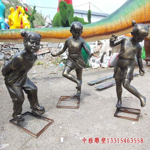 公園踢足球兒童銅雕 資陽青銅兒童雕塑圖片