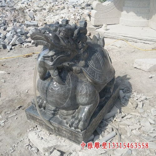 石雕龍龜雕刻 北海漢白玉雕塑龍龜