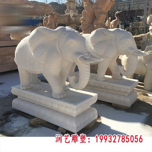 如意大象石雕 承德大象石材雕塑制作廠家
