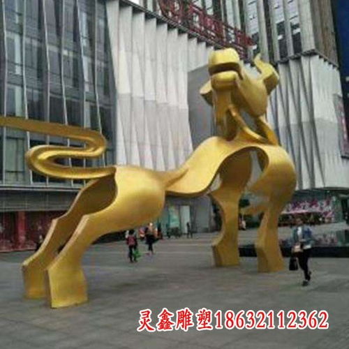 上饒白鋼牛雕塑景觀雕塑園林雕塑銅牛圖片