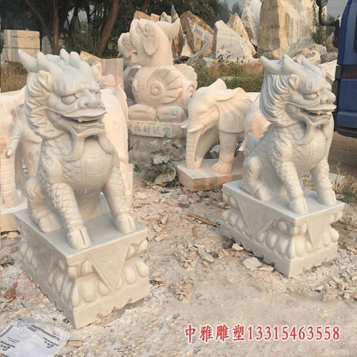 石雕漢白玉貔貅 廊坊石貔貅雕塑廠