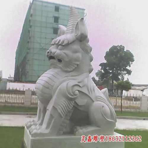 大理石獬豸雕塑 懷化石材獬豸雕塑訂制