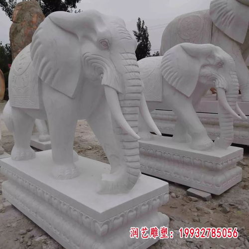 抱鼓石大象 商丘石大象雕塑圖片