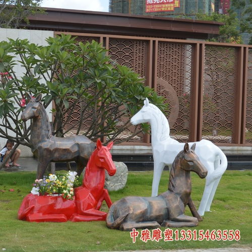 玻璃鋼仿銅立馬 江門樹脂馬雕塑加工廠